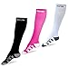 Go2Socks Compression Socks for Men Women Nurses Runners 20-30mmHg Medical Stocking Athletic (DarkBlue, L)
