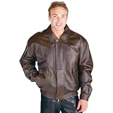 Men's Classic Aviator Brown Bomber Jackets - Color : brown - Size : XL