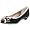 Arturo Chiang Women's Blige Casual Peep Toe Flat,Black/White,6.5 M
