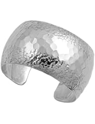 Sterling Silver Hammered Design cuff Bracelet