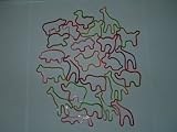 Tye Dye Animal Shaped Rubber Bands - Lot of 72 Bandz [Toy]IMAGE