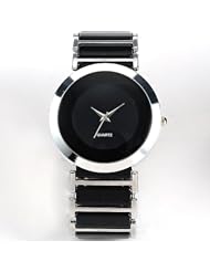 AMPM24 Mens Women Lady Silver Black Sport Black Dial Quartz Wrist Watch WAA199