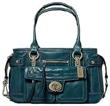 Coach Hamptons Vintage Lindsay Blue Leather Handbag 12475