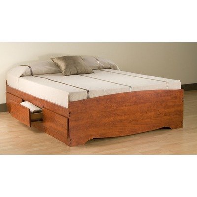 Prepac CBD-X Cherry Monterey Captain's Platform Bed Size: Queen