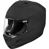 Icon Solid Rubatone Men's Alliance Street Bike Racing Motorcycle Helmet - Black / Large