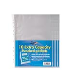 50 Pack of A4 Large Extra Capacity Strong Plastic Poly Pockets