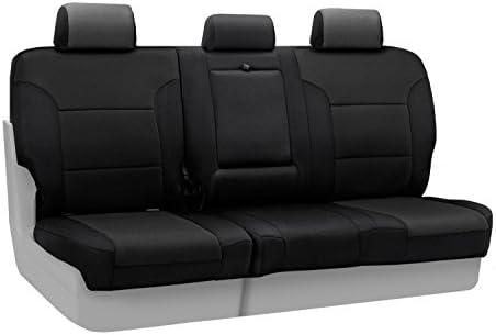 Coverking Custom Fit Rear 60/40 Bench Seat Cover for Select Honda CR-V Models - Neosupreme Solid (Black)