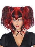 Black Red Wig Pig Tail Gothic Wig Bad Fairie Theatre Costumes Accessory