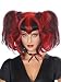 Black Red Wig Pig Tail Gothic Wig Bad Fairie Theatre Costumes Accessory