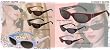 Tres Noir Optics CHERRY BOMB Sunglasses BROWN+ORANGE STRIPE FRAMES / SMOKE CR39 LENSES 60's Womens Mod Punk