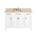 Avanity Madison 49 in. Vanity Combo in White finish with Galala Beige Top
