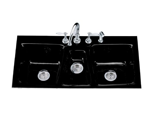 KOHLER K-5893-4-7 Trieste Tile-In Black Black