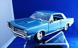 1965 Pontiac GTO 1:18 Scale Die Cast Model in Blue, by Maisto