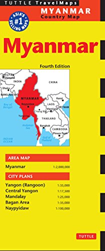 Myanmar Travel Map Fourth Edition (Periplus Travel Maps)