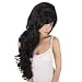Extra Long Black Curly Volume Wig | Amy Winehouse Tribute Wig | Backcombed Black Wig