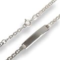 Gravur ID Schild Armband f�r Kinder und Jugendliche echt Sterling Silber 925