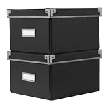 DVD Storage Boxes Black - Pack of 4