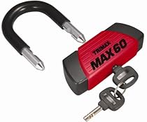 Trimax MAX60 Red Short Shackle U-Lock with PVC Sleeve