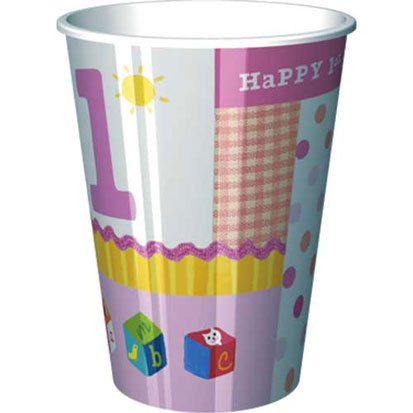 Baby Girls 1st Birthday Party Cup