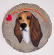 BASSET HOUND DOGS GARDEN STEPPING STONE or PLAQUE