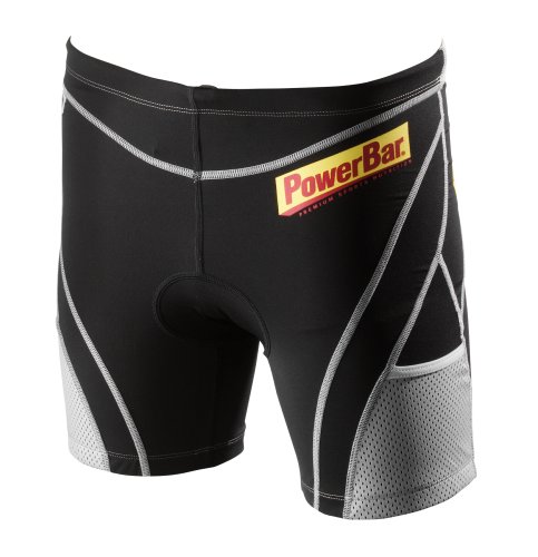 PowerBar IronMan Tri-Short, weiss/schwarz/grau