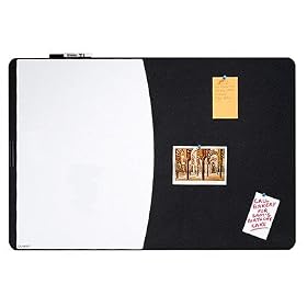 Quartet 06545BK Quartet Tack and Write Combo Dry-Erase Marker Board, Foam, 35 x 23-1 2, BLK WE by Quartet