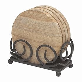 Dark Brown Upright Scroll Coaster Holder - Style h45 by Thirstystone