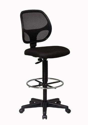 Deluxe Mesh Back Drafting Chair - Black