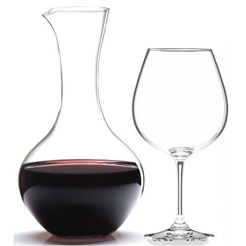 Riedel Vinum Burgundy 6 piece Wine Glass Set + Bonus Decanter