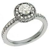 14k White 1.39 Ct Diamond Engagement Ring - Size 7.0