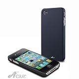 Acase(TM) Superleggera diablo fit case for iPhone 4 with Screen Protector (Black)