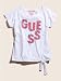 GUESS Kids Girls Oversized Tie-Front Logo Tee, WHITE (16)