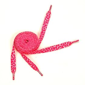 (Magenta) Hearts Fashion Shoelace 115~120cm 4 Colors to choose from (7092-3)