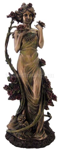 Art Nouveau Art Deco Sculpture - Alphonse Mucha Collection - Rose - Bronze