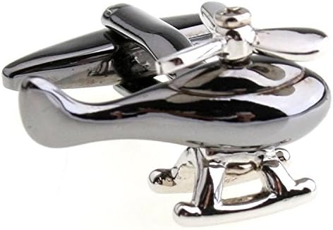 JustSong Black Helicopters Pilot Rescue Raf Air Ambulance Man Present Gift Cufflinks