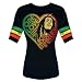 Bob Marley / Catch A Fire - One Love Football Womens T-Shirt in Black