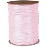 Light Pink Matte Raffia Ribbon, 1/4" X 100 Yards