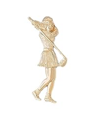 Dazzlers Solid 14k Gold Golfer Charm Pendant Available in three colors from jewelsberry (weights: 7.8 grams only)