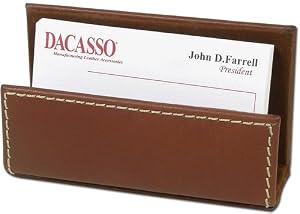 Rustic Brown Leather Business Card Holder