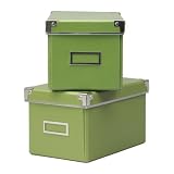 Blu-rays - CD - DVD- Storage Boxes Green - Pack of 4