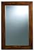 Kyoto Asian Style Mirror Dark Brown 41"H x 27"W, 41"Hx27"W, DARK BROWN