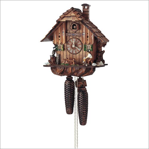 Schneider 12 Inch Black Forest Wood Chopper 8 Day Movement Cuckoo Clock