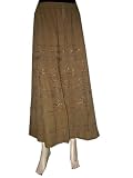 Brown Long Skirt Spring Summer Fashion New Boho Bellydance Indian Clothing 36