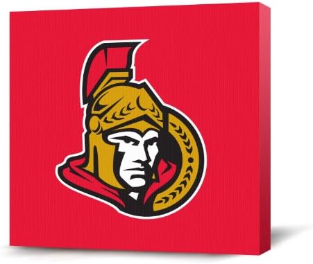 NHL Ottawa Senators Canvas Replica Primary Logo, Dark