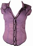 Switchblade Stiletto Womens RUFFLE BLOUSE- In Choice of Colors