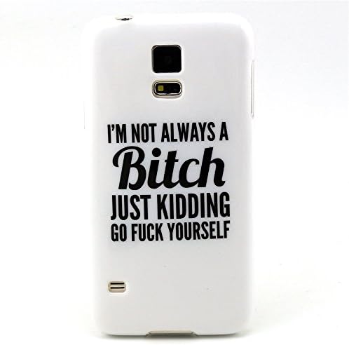 Galaxy S5 Case, Clear Soft Rubber TPU Cool Bitch Kidding Style Gel Silicone Case Protective Cover Skin for Samsung Galaxy S5