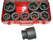 10 Pcs 1" Dr. Shallow Impact Socket Set - Sae