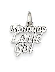 14k White Gold Mommys Little Girl Charm