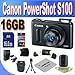 Canon PowerShot S100 12.1 MP Digital Camera with 5x Wide Angle Optical Image Stabilized Zoom (Black) + 16GB SDHC Memory + Extra Extended Life Battery + Ac/Dc Rapid Charger + USB Card Reader + Memory Card Wallet + Deluxe Case + Accessory Saver Bundle!