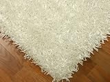 Sophia Shag Area Rug Carpet - White